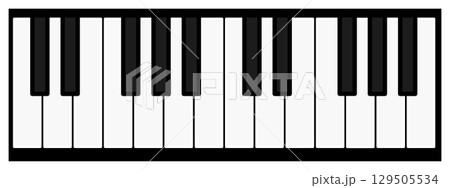 音楽会の発表でピアノで音楽を奏でるイラスト 129505534