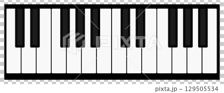 音楽会の発表でピアノで音楽を奏でるイラスト 129505534