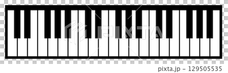 音楽会の発表でピアノで音楽を奏でるイラスト 129505535