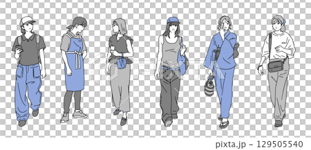 各種婦女的插圖集 各種婦女的插圖集 129505540