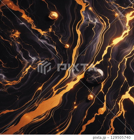seamless pattern. golden abstract background. vector illustration 129505740