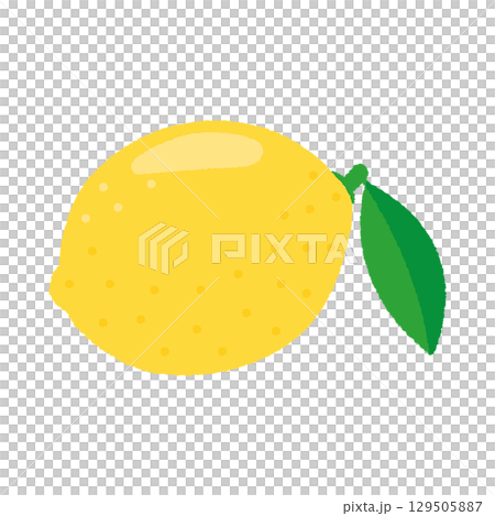 葉っぱの付いたレモン 129505887