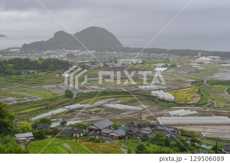 花房展望所から眺める加津佐町の農村風景 129506089