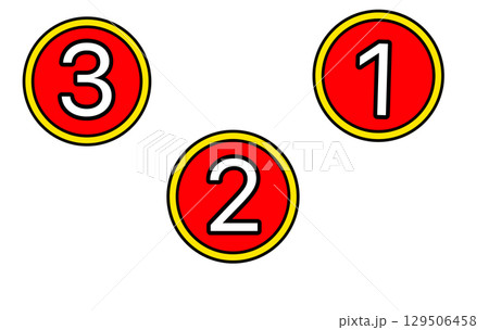 カウントダウン　3 2  1 シンプル 129506458