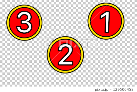 カウントダウン　3 2  1 シンプル 129506458