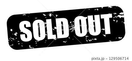 SOLD OUT アイコン イラスト シンプル ベクター素材 ブラック 129506714