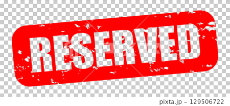 RESERVED Icon Illustration Simple Vector Material Red 129506722