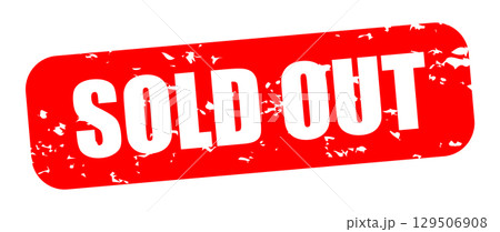 SOLD OUT アイコン イラスト シンプル ベクター素材 レッド 129506908