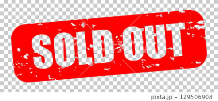 SOLD OUT アイコン イラスト シンプル ベクター素材 レッド 129506908