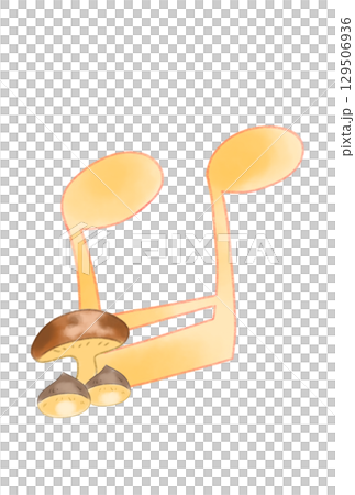 Musical note with chestnuts Musical note with chestnuts 129506936