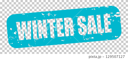 WINTER SALE Icon Illustration Simple Vector Material Turquoise Blue WINTER SALE Icon Illustration Simple Vector Material Turquoise Blue 129507127