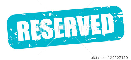 RESERVED アイコン イラスト シンプル ベクター素材 ターコイズブルー 129507130