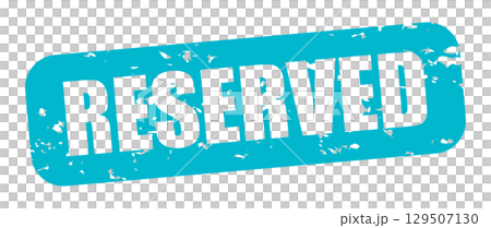 RESERVED アイコン イラスト シンプル ベクター素材 ターコイズブルー 129507130