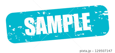 SAMPLE アイコン イラスト シンプル ベクター素材 ターコイズブルー 129507147