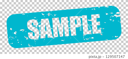 SAMPLE アイコン イラスト シンプル ベクター素材 ターコイズブルー 129507147