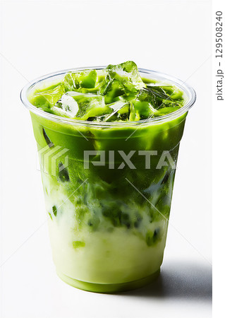 爽やかな抹茶アイスドリンク 129508240
