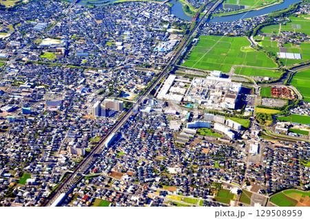 鹿児島本線 川尻駅周辺を望む(熊本県熊本市)【2025.7】 鹿児島本線 川尻駅周辺を望む(熊本県熊本市)【2025.7】 129508959