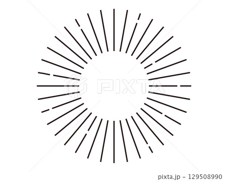 放射状に広がる光の輪 129508990