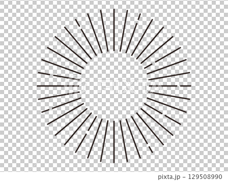 放射状に広がる光の輪 129508990
