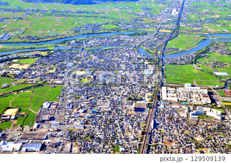 鹿児島本線 川尻駅周辺を望む(熊本県熊本市)【2025.7】 129509139