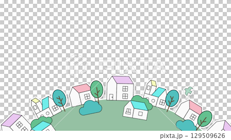 Cityscape illustration - bottom version 129509626