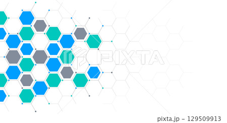 Abstract design element with geometric background of hexagons shape pattern Abstract design element with geometric background of hexagons shape pattern 129509913