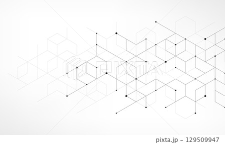 Abstract pattern with simple geometric figures and dots Abstract pattern with simple geometric figures and dots 129509947
