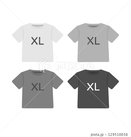 Tシャツ　服　サイズ表記（XL）　イラストセット 129510038