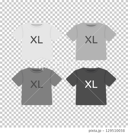 Tシャツ　服　サイズ表記（XL）　イラストセット 129510038