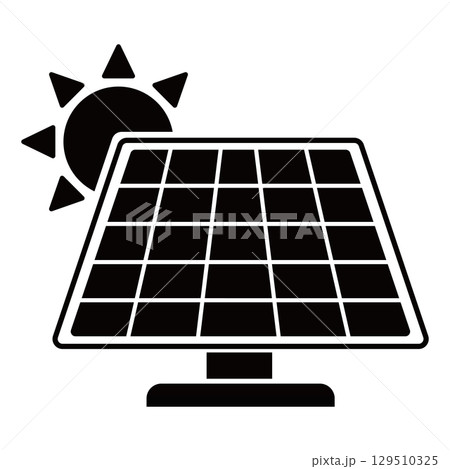 シンプルな太陽光パネル 129510325