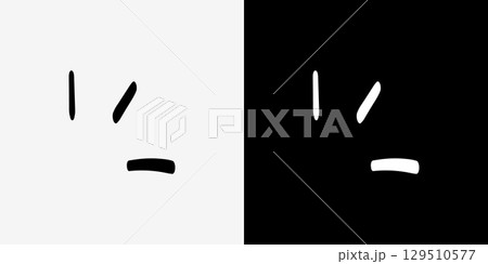 シンプルな手描き感情のセット シンプルな手描き感情のセット 129510577