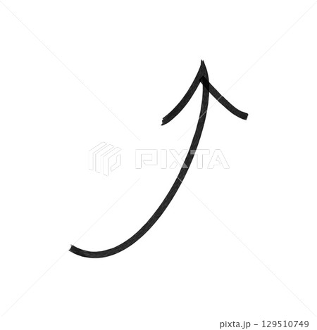 手書きの矢印アイコン 手書きの矢印アイコン 129510749