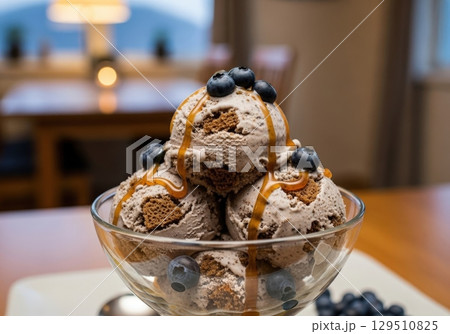 Delicious homemade icelandic rye bread ice...のイラスト素材 [129510825] - PIXTA