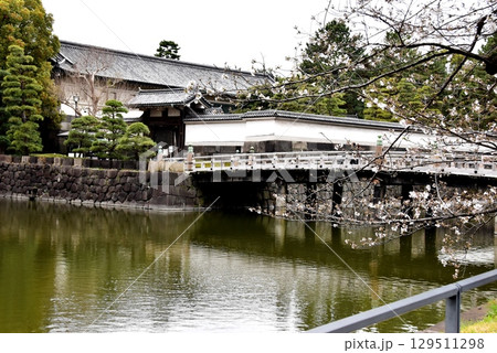 千代田区 平川橋と平川門と内濠と桜 千代田区 平川橋と平川門と内濠と桜 129511298
