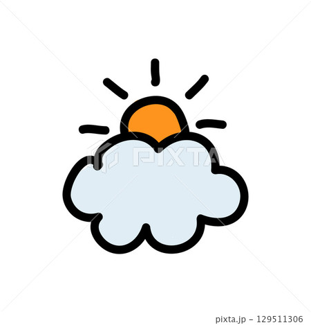 かわいい天気のイラスト素材集 129511306