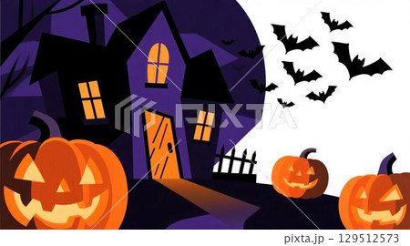 halloween background with pumpkin halloween background with pumpkin 129512573