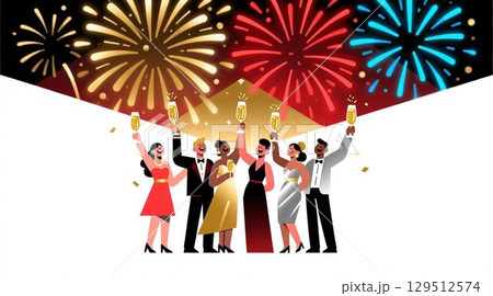 happy new year fireworks happy new year fireworks 129512574