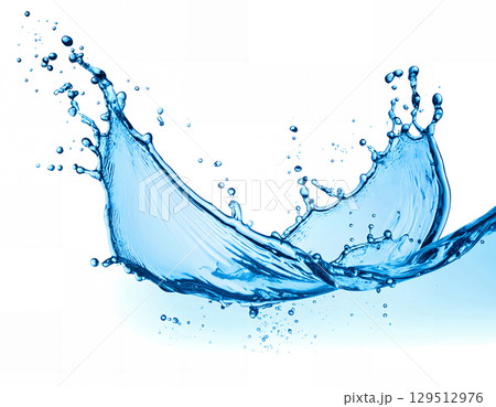 Vibrant Blue Water Wing Splash 129512976