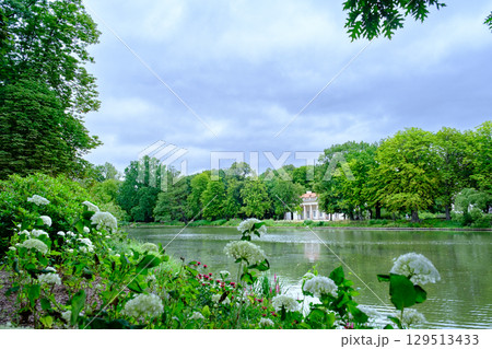 Lakeside Pavilion and Gardens in Lazienki Park, Warsaw 129513433