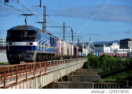 城東貨物線を走るEF210-313コンテナ貨物列車 城東貨物線を走るEF210-313コンテナ貨物列車 129513630