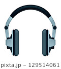 Wireless modern headphones on a white background for listening to music. Vector. Eps 10. fashion headphones 129514061