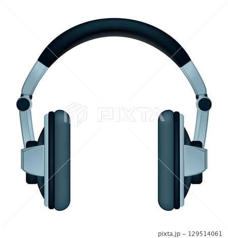 Wireless modern headphones on a white background for listening to music. Vector. Eps 10. fashion headphones Wireless modern headphones on a white background for listening to music. Vector. Eps 10. fashion headphones 129514061