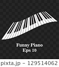 Piano Keyboard, key. Musical background. Melody. Instrument. Set. Sound. Classical instrument. Eps 10. Synthesizer, club 129514062