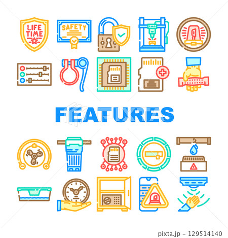 additional features product icons set vectorのイラスト素材 [129514140] - PIXTA