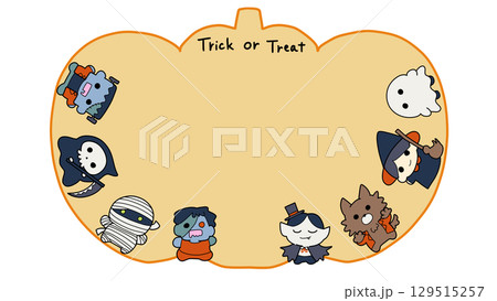 かわいいハロウィンのイラスト 129515257