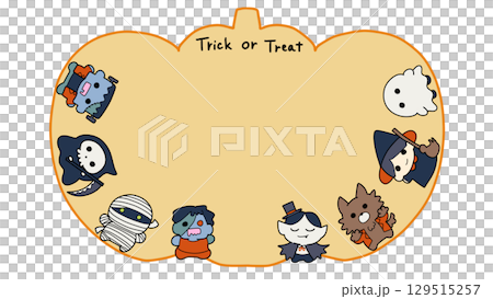 かわいいハロウィンのイラスト 129515257
