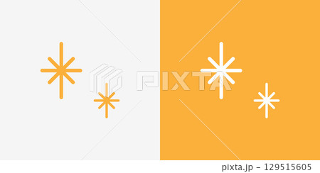 キラキラした飾りのアイコンのセット	 129515605