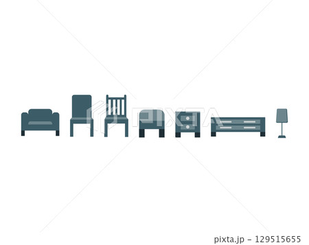 家具のイラストのセット 129515655
