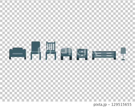 家具のイラストのセット 129515655