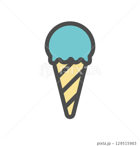 楽しそうな夏のアイコンセット	 129515983